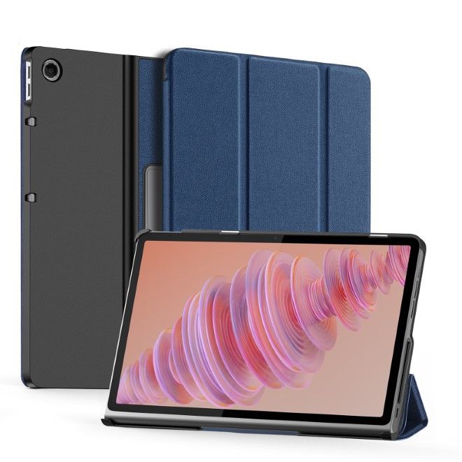 Dux Ducis - Lenovo Tab Plus 11.5 Hülle - Leder Smart Flip Case - Domo Series - blau