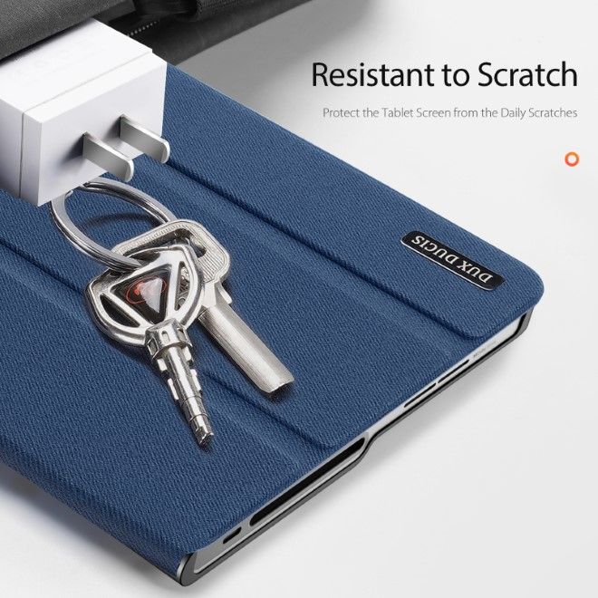 Dux Ducis - Lenovo Tab Plus 11.5 Hülle - Leder Smart Flip Case - Domo Series - blau