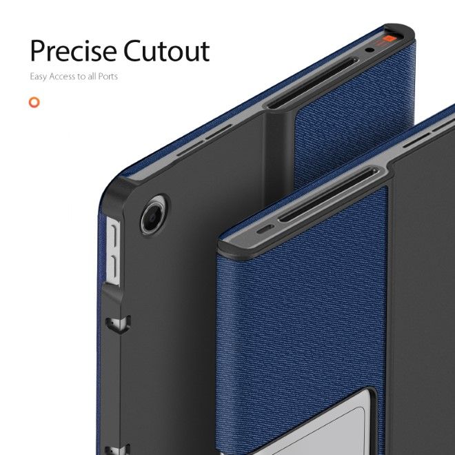 Dux Ducis - Lenovo Tab Plus 11.5 Hülle - Leder Smart Flip Case - Domo Series - blau