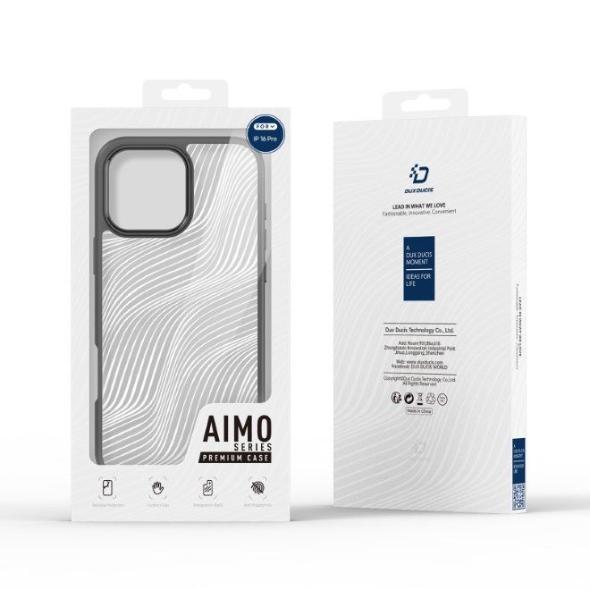 Dux Ducis - iPhone 16 Pro Hülle - Hardcase - Aimo Series - schwarz