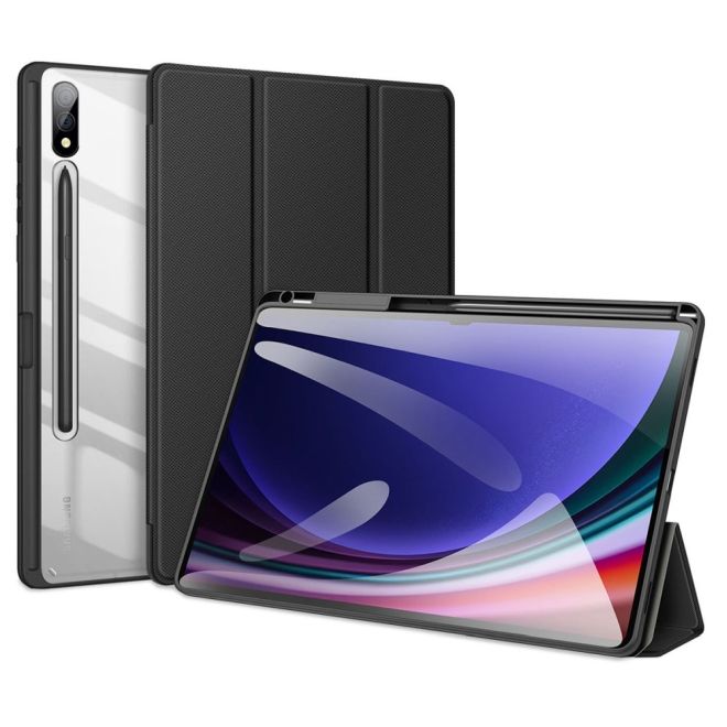 Dux Ducis - Samsung Galaxy Tab S10+ / Galaxy Tab S9+ / Galaxy Tab S9 FE+ Hülle - Leder Bookcover - Toby Series - schwarz