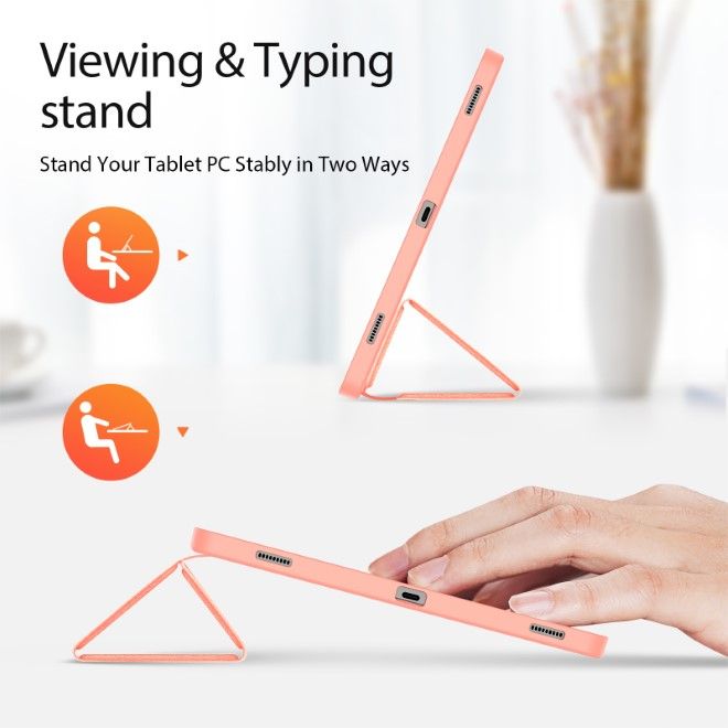 Dux Ducis - Samsung Galaxy Tab S10+ / S9+ / S9 FE+ Hülle - Leder Smart Flip Case - Domo Series - pink