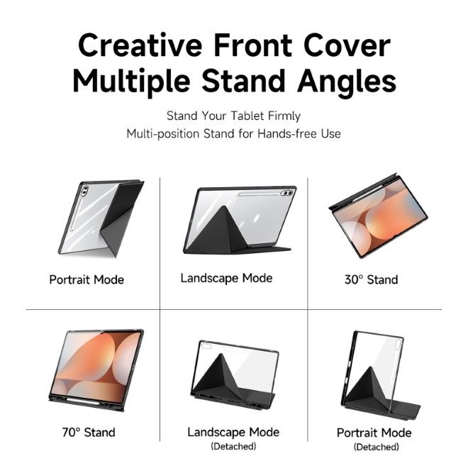 Dux Ducis - Samsung Galaxy Tab S10 Ultra / S9 Ultra / S8 Ultra Hülle - Leder Bookcover - Magi Series - schwarz