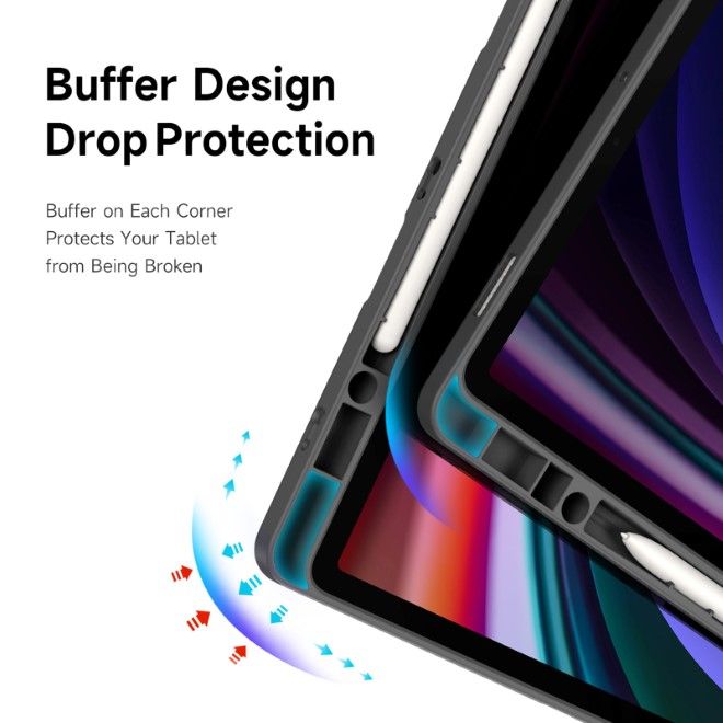 Dux Ducis - Samsung Galaxy Tab S10+ / S9+ / S9 FE+ Hülle - Leder Bookcover - Magi Series - grau