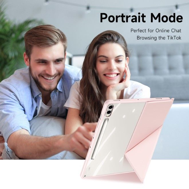 Dux Ducis - Samsung Galaxy Tab S10+ / S9+ / S9 FE+ Hülle - Leder Bookcover - Magi Series - pink