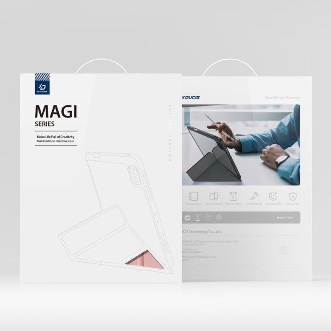 Dux Ducis - Samsung Galaxy Tab S10+ / S9+ / S9 FE+ Hülle - Leder Bookcover - Magi Series - pink