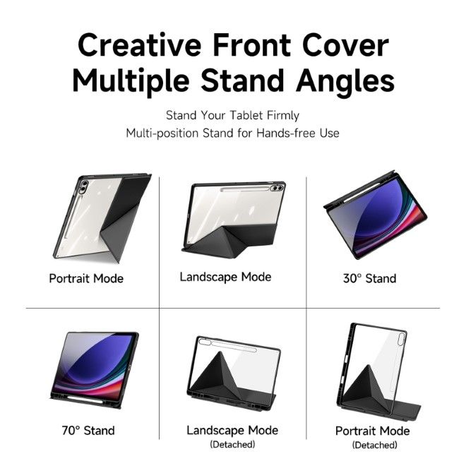 Dux Ducis - Samsung Galaxy Tab S10+ / S9+ / S9 FE+ Hülle - Leder Bookcover - Magi Series - schwarz