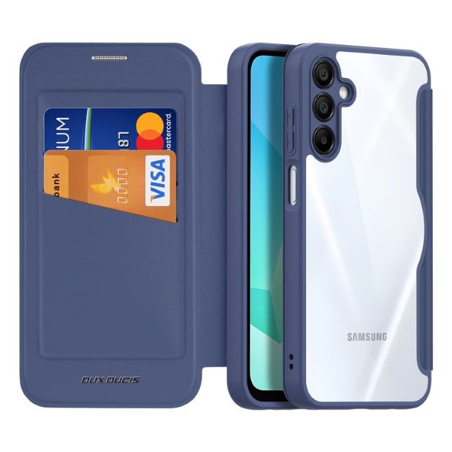 Dux Ducis - Samsung Galaxy A16 5G / 4G Hülle - Leder Bookcover mit Standfunktion - Skin X Pro Series - blau