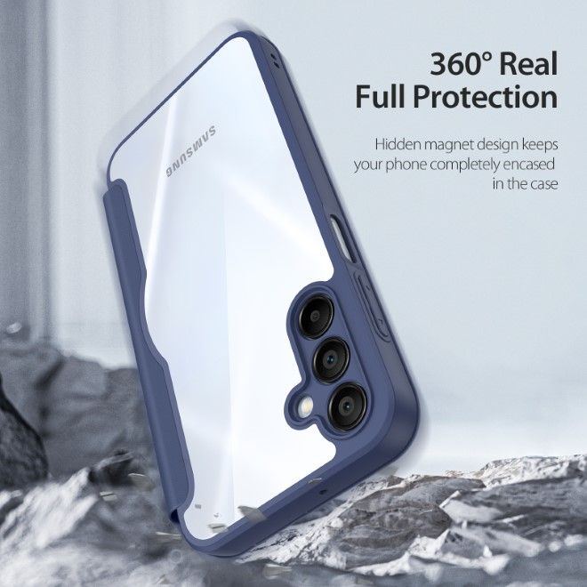 Dux Ducis - Samsung Galaxy A16 5G / 4G Hülle - Leder Bookcover mit Standfunktion - Skin X Pro Series - blau