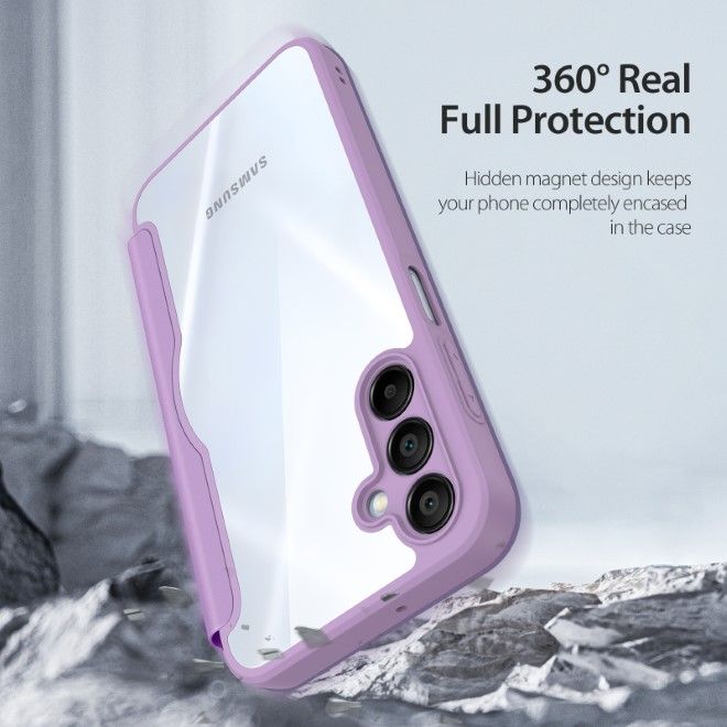 Dux Ducis - Samsung Galaxy A16 5G / 4G Hülle - Leder Bookcover mit Standfunktion - Skin X Pro Series - purpur