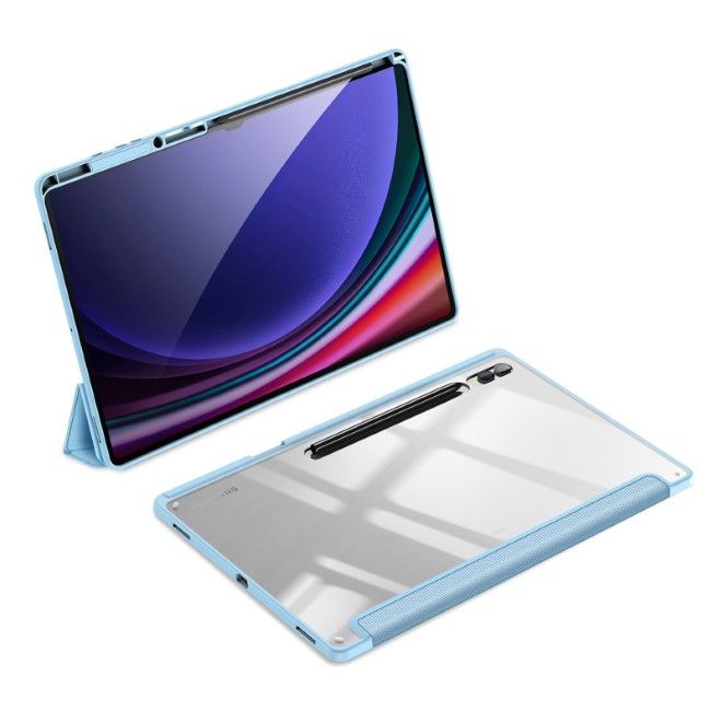 Dux Ducis - Samsung Galaxy Tab S10 Ultra / S9 Ultra / S8 Ultra Hülle - Leder Bookcover - Toby Series - blau