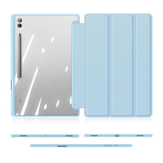 Dux Ducis - Samsung Galaxy Tab S10 Ultra / S9 Ultra / S8 Ultra Hülle - Leder Bookcover - Toby Series - blau