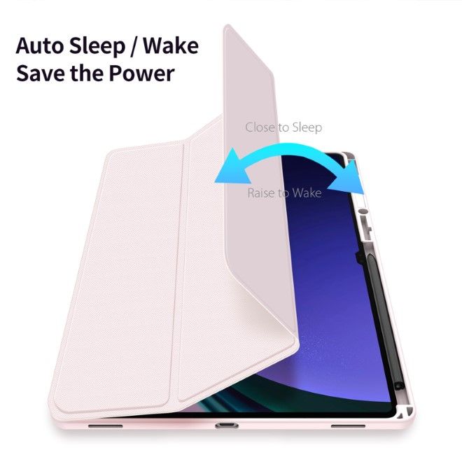 Dux Ducis - Samsung Galaxy Tab S10 Ultra / S9 Ultra / S8 Ultra Hülle - Leder Bookcover - Toby Series - pink