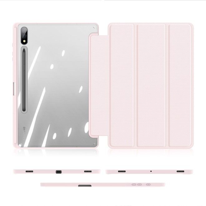 Dux Ducis - Samsung Galaxy Tab S10+ / S9+ / S9 FE+ Hülle - Leder Bookcover - Toby Series - pink
