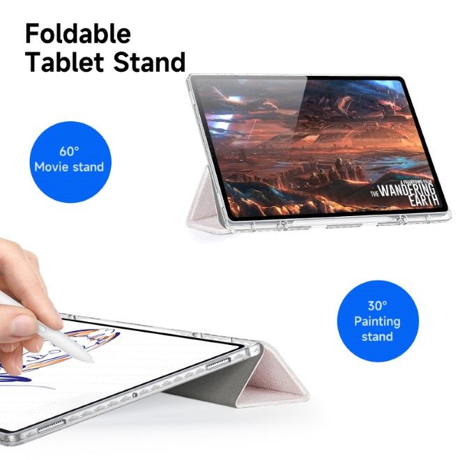 Dux Ducis - Samsung Galaxy Tab S10 Ultra / S9 Ultra / S8 Ultra Hülle - Leder Bookcover - Unid Series - pink