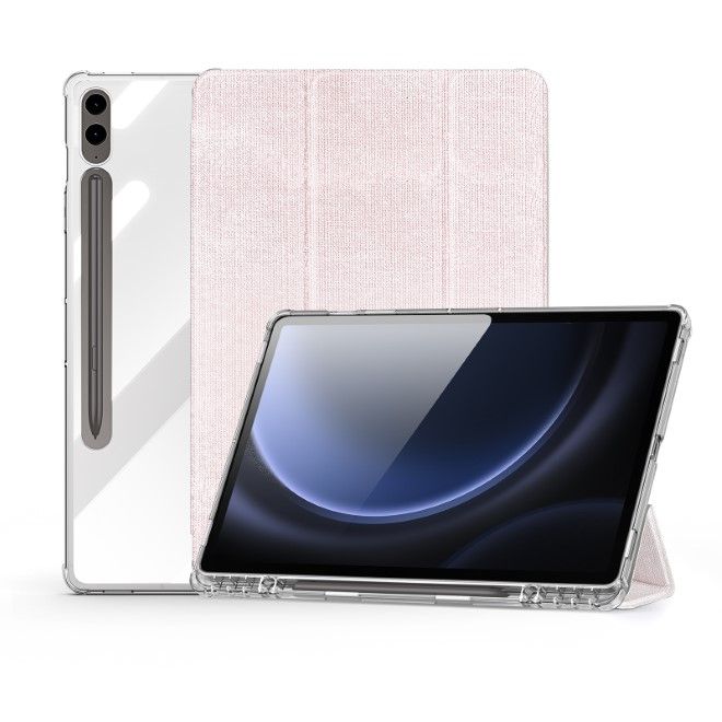Dux Ducis - Samsung Galaxy Tab S10+ / S9+ / S9 FE+ Hülle - Leder Bookcover - Unid Series - pink