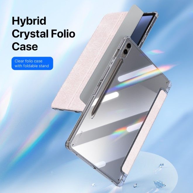 Dux Ducis - Samsung Galaxy Tab S10+ / S9+ / S9 FE+ Hülle - Leder Bookcover - Unid Series - pink