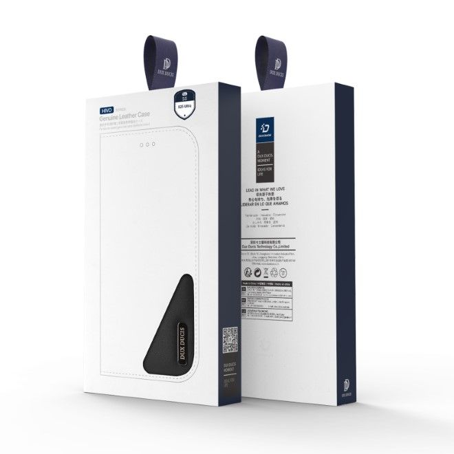 Dux Ducis - Samsung Galaxy S25 Ultra Hülle - Handy Leder Case - Hivo Series - schwarz