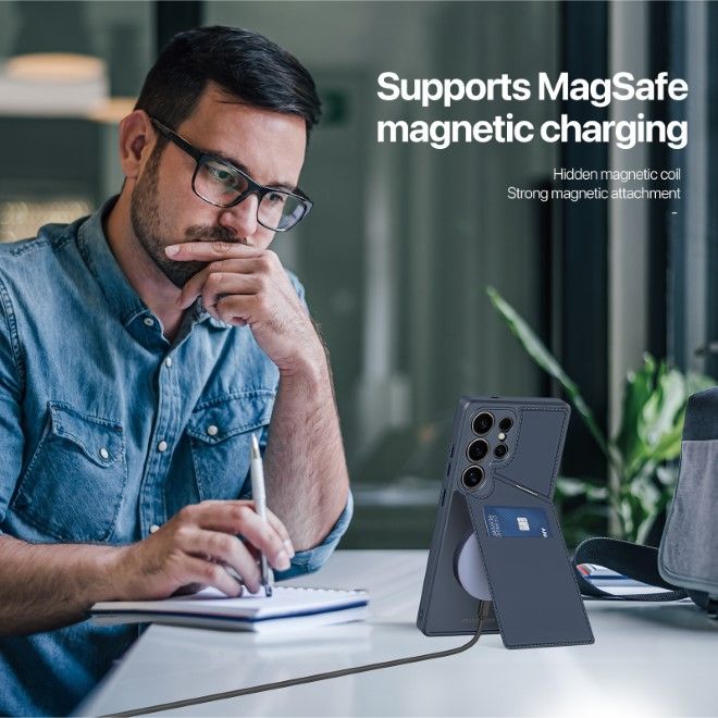 Dux Ducis - Samsung Galaxy S25 Ultra Hülle - PC und TPU Hardcase - Rafi II Mag Series - blau