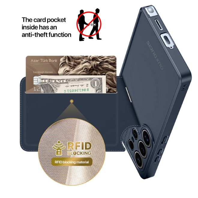 Dux Ducis - Samsung Galaxy S25 Ultra Hülle - PC und TPU Hardcase - Rafi II Mag Series - blau