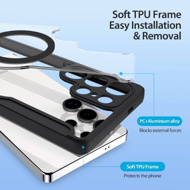 Dux Ducis - Samsung Galaxy S25 Ultra Hülle - Leder Bookcover - Skin X Pro Series - schwarz