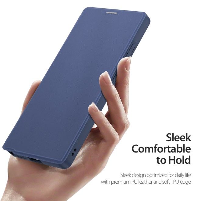 Dux Ducis - Samsung Galaxy S25 Ultra Hülle - Leder Bookcover - Skin X Pro Series - blau