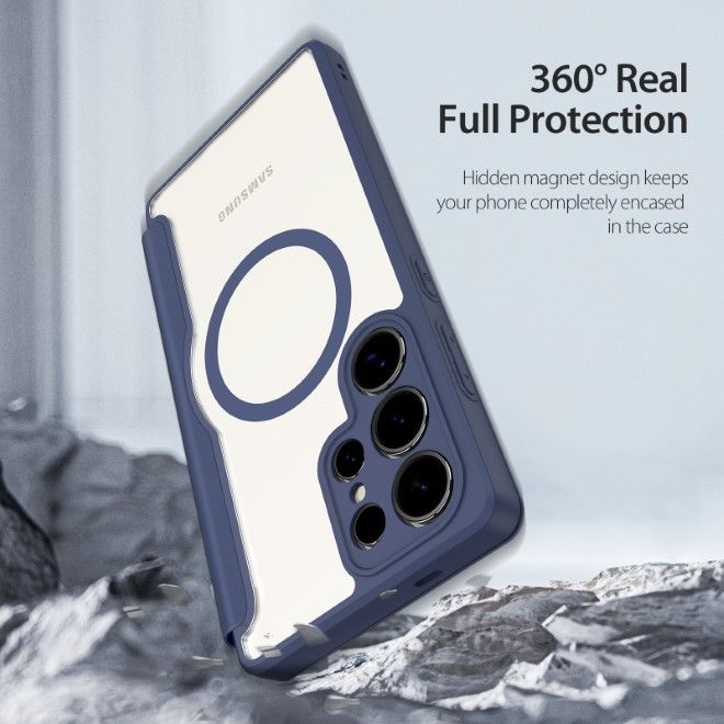 Dux Ducis - Samsung Galaxy S25 Ultra Hülle - Leder Bookcover - Skin X Pro Series - blau