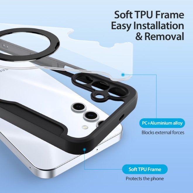 Dux Ducis - Samsung Galaxy S25 Hülle - Leder Bookcover mit Standfunktion - Skin X Pro Series - schwarz