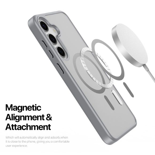 Dux Ducis - Samsung Galaxy S25+ Hülle - TPU und PC Hardcase - MagSafe - Yind Series - grau