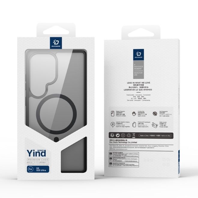 Dux Ducis - Samsung Galaxy S25 Ultra Hülle - TPU und PC Hardcase - MagSafe - Yind Series - schwarz