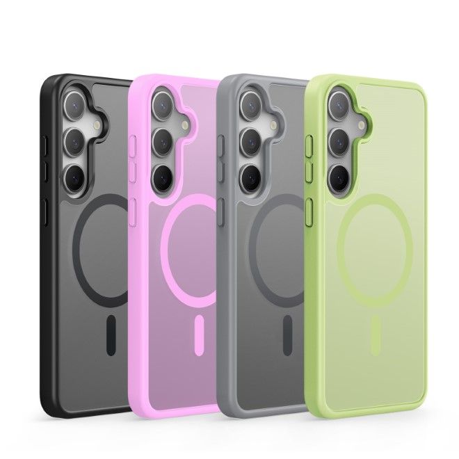 Dux Ducis - Samsung Galaxy S25 Hülle - TPU und PC Hardcase - MagSafe - Yind Series - grau