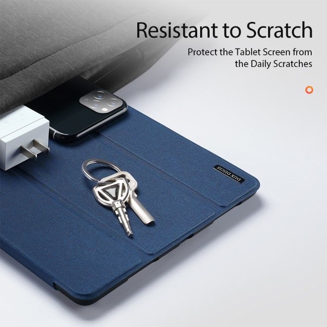 Dux Ducis - iPad mini 7 (2024) / mini 6 Hülle - Leder Smart Flip Case - Domo Series - blau