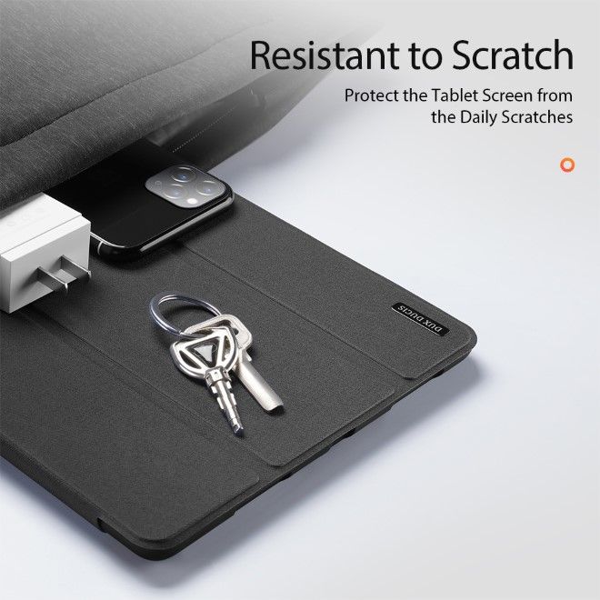 Dux Ducis - iPad mini 7 (2024) / mini 6 Hülle - Leder Smart Flip Case - Domo Series - schwarz