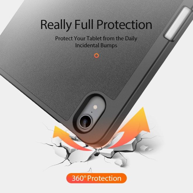 Dux Ducis - iPad mini 7 (2024) / mini 6 Hülle - Leder Smart Flip Case - Domo Series - schwarz