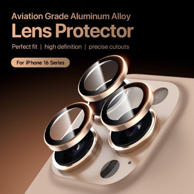 Dux Ducis - iPhone 16 Pro / 16 Pro Max Kamera Schutzglas - HAWK Series - silber