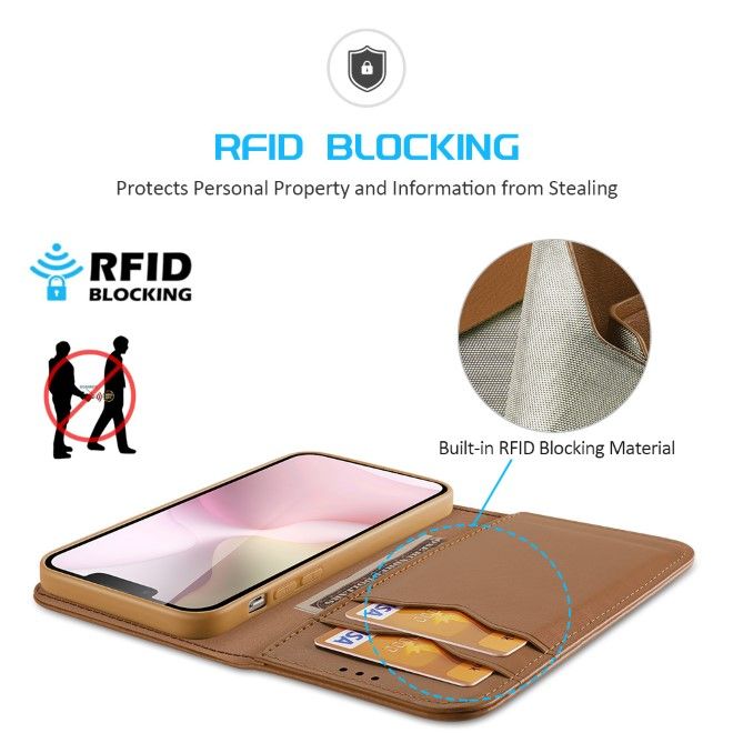 Dux Ducis - iPhone 16e Hülle - Handy Leder Case - Hivo Series - braun