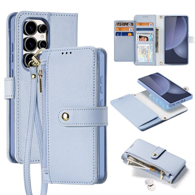 Dux Ducis - Samsung Galaxy S25 Ultra Hülle - Kunstleder Bookcover - MagSafe kompatibel - Lawa Series - hellblau