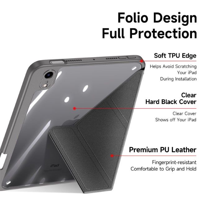 Dux Ducis - iPad mini 7 (2024) / mini 6 Hülle - Leder Bookcover - Magi Series - schwarz