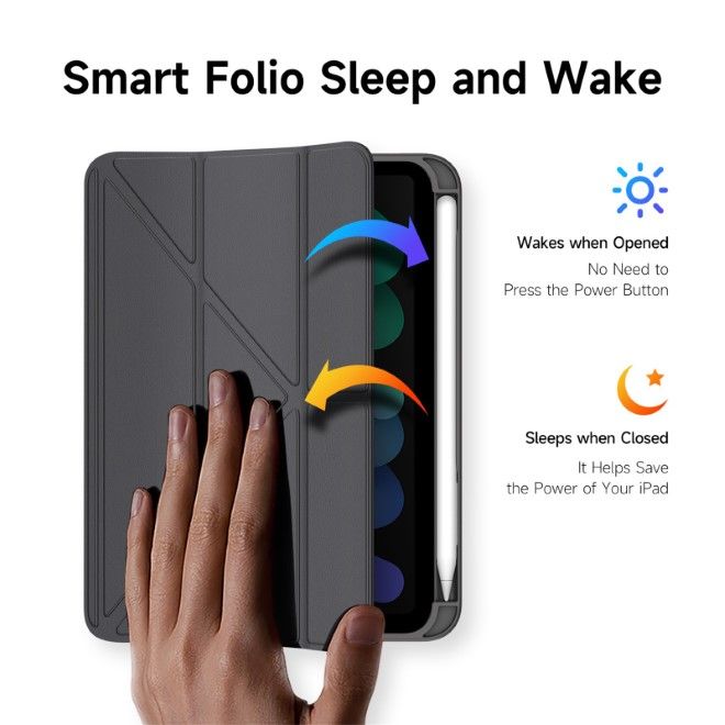 Dux Ducis - iPad mini 7 (2024) / mini 6 Hülle - Leder Bookcover - Magi Series - schwarz