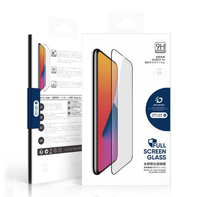 Dux Ducis - Motorola Moto G75 Schutzglas - aus gehärtetem Glas - 10D - schwarz