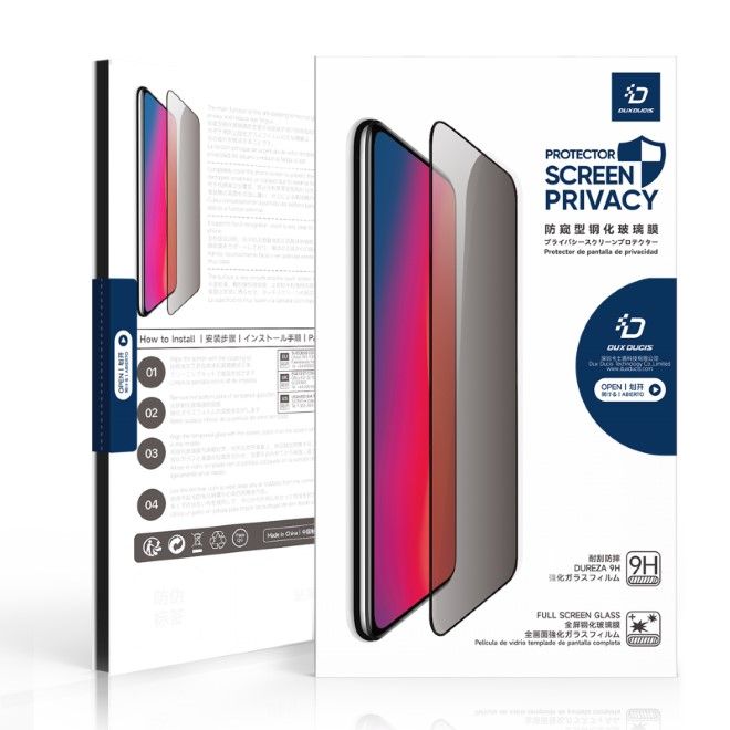 Dux Ducis - Samsung Galaxy S25 Ultra Schutzglas - aus gehärtetem Glas - mit Sichtschutz - Privacy - schwarz