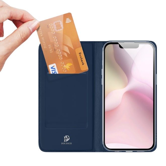 Dux Ducis - iPhone 16e Hülle - Handy Bookcover - Skin Pro Series - blau