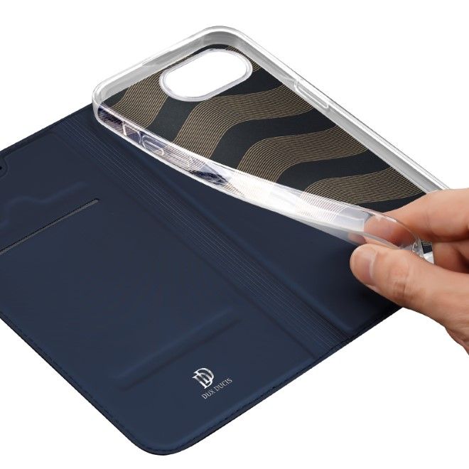 Dux Ducis - iPhone 16e Hülle - Handy Bookcover - Skin Pro Series - blau