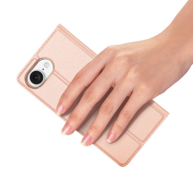 Dux Ducis - iPhone 16e Hülle - Handy Bookcover - Skin Pro Series - rosa