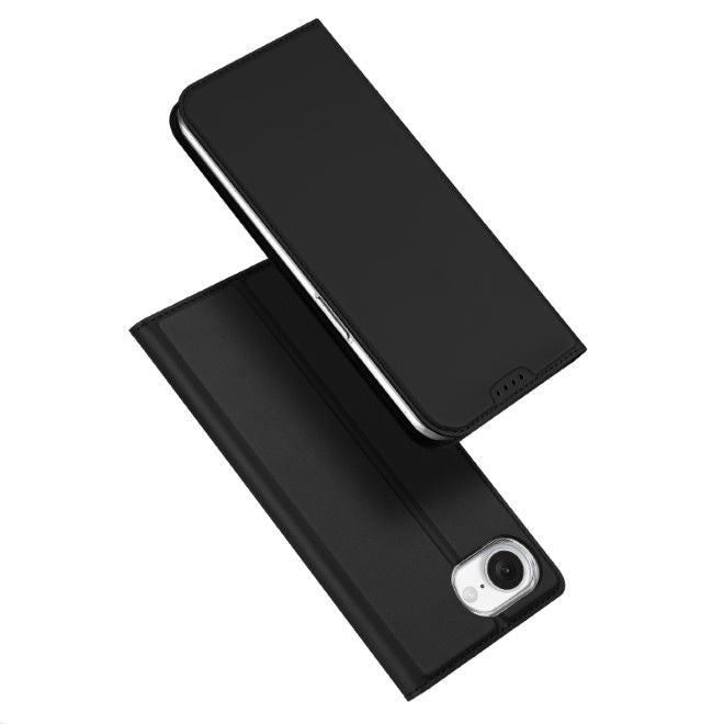 Dux Ducis - iPhone 16e Hülle - Handy Bookcover - Skin Pro Series - schwarz