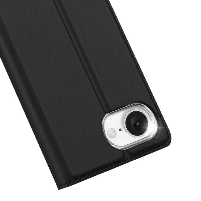 Dux Ducis - iPhone 16e Hülle - Handy Bookcover - Skin Pro Series - schwarz