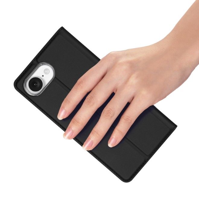 Dux Ducis - iPhone 16e Hülle - Handy Bookcover - Skin Pro Series - schwarz
