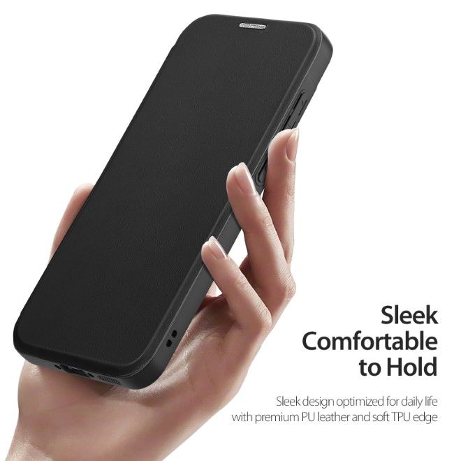 Dux Ducis - Samsung Galaxy A36 5G / A56 5G Hülle - Leder Bookcover mit Standfunktion - Skin X Pro Series - schwarz