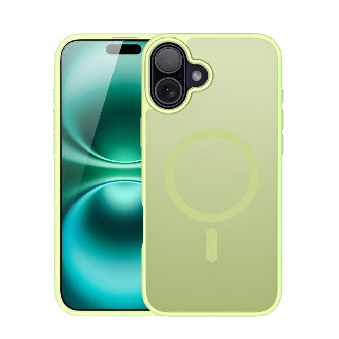Dux Ducis - iPhone 16 Hülle - TPU und PC Hardcase - MagSafe kompatibel - Yind Series - lime