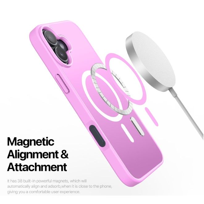 Dux Ducis - iPhone 16 Hülle - TPU und PC Hardcase - MagSafe kompatibel - Yind Series - rose pink